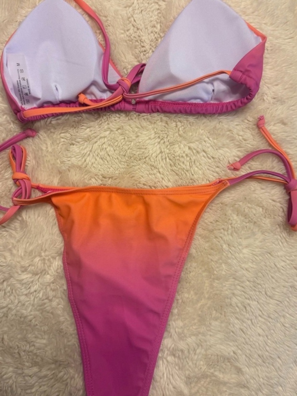 ๐Swim Cover up and Bikini in Orange Pink & Purple๐ - Picture 3 of 4